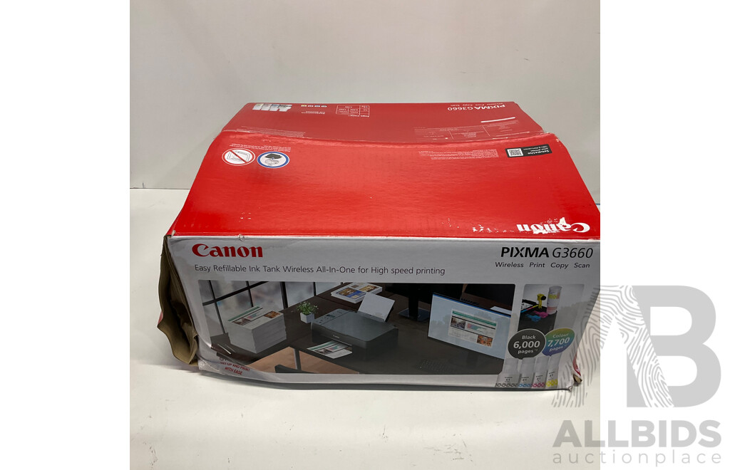 Canon MegaTank G3660 Colour Ink Tank Multifunction - ORP $499.00