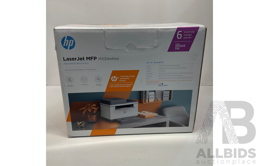 HP LaserJet M234sdwe Mono Laser Multifunction Printer - ORP $318.00