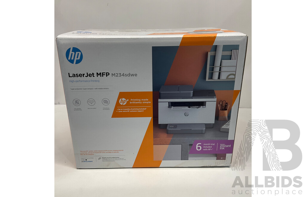 HP LaserJet M234sdwe Mono Laser Multifunction Printer - ORP $318.00