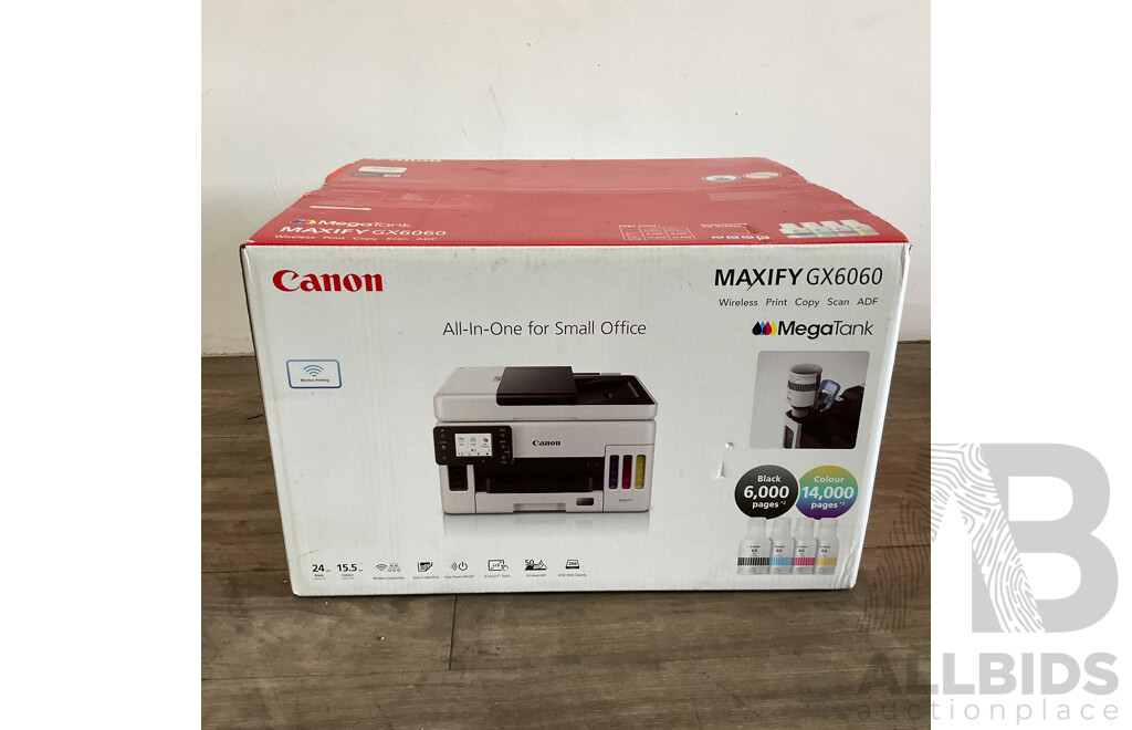 CANON  MegaTank GX6060 Colour Ink Tank Multifunction Printer - ORP $849.00