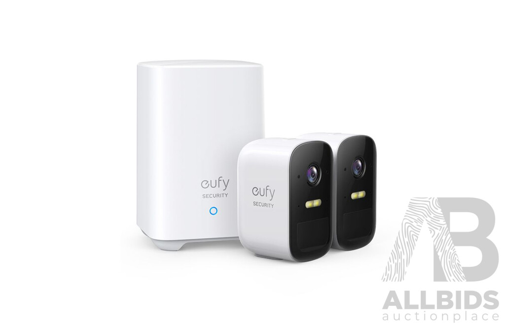 EUFY 2C Pro 2K Security System & Homebase (2 Camera) - ORP $449.95