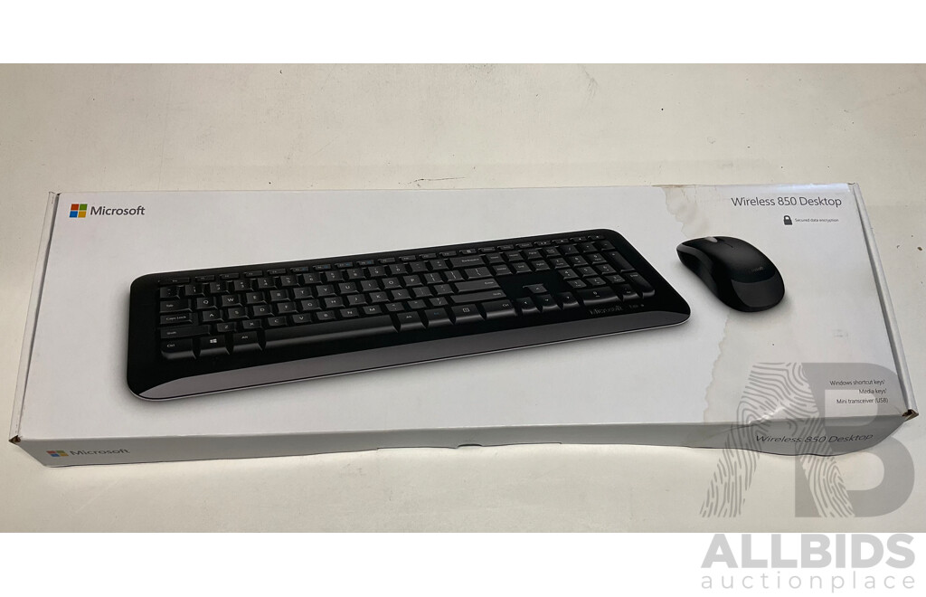 MICROSOFT Ergonomic Desktop & Wireless 850 Desktop - Lot of 2 - Estimated Total ORP $189.00