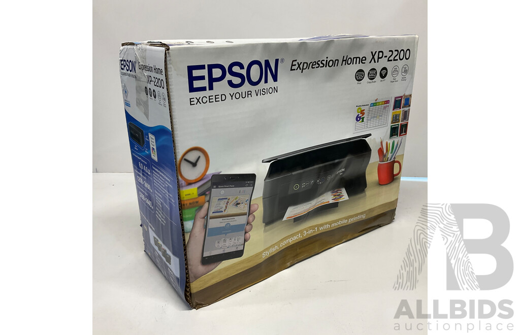 EPSON Expression Home XP-2200 Multi-Function Printer - Lot of 2 - Estimated Total ORP $128.00