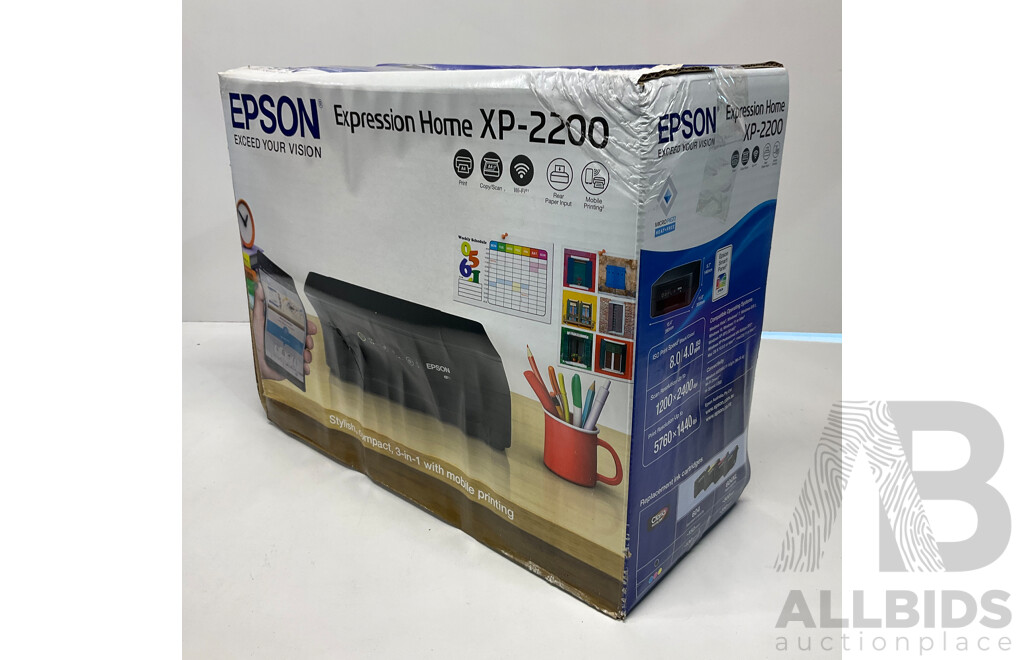 EPSON Expression Home XP-2200 Multi-Function Printer - Lot of 2 - Estimated Total ORP $128.00