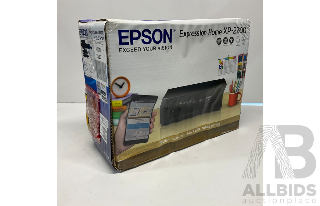 EPSON Expression Home XP-2200 Multi-Function Printer - Lot of 2 - Estimated Total ORP $128.00