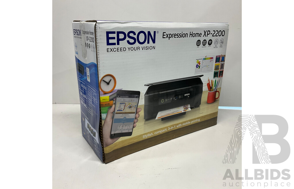 EPSON Expression Home XP-2200 Multi-Function Printer - Lot of 2 - Estimated Total ORP $128.00