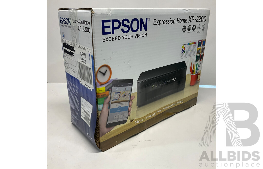 EPSON Expression Home XP-2200 Multi-Function Printer - Lot of 2 - Estimated Total ORP $128.00