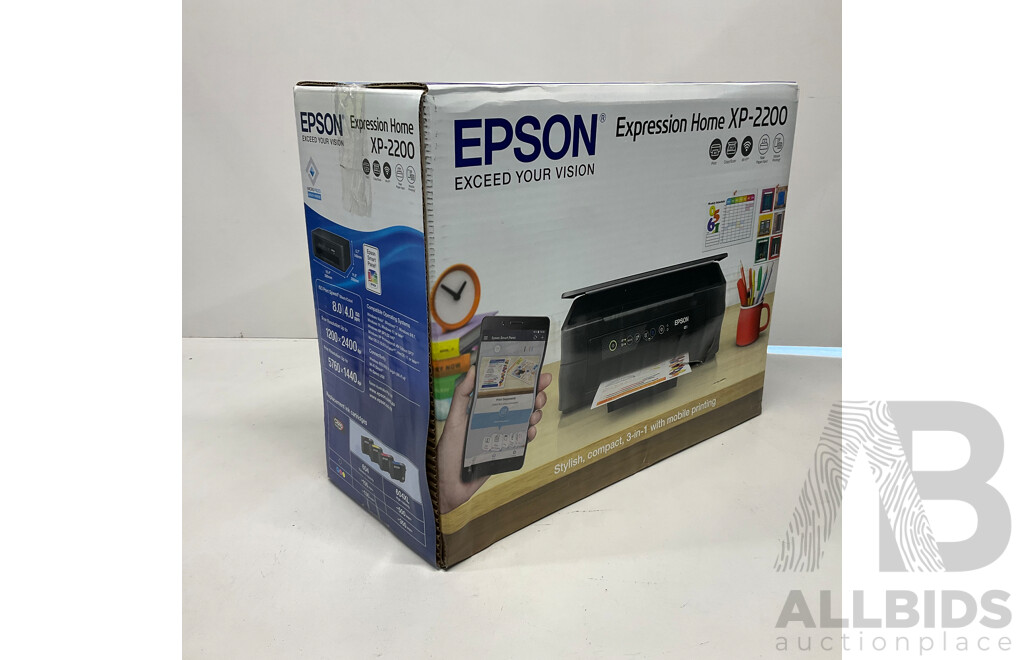 EPSON Expression Home XP-2200 Multi-Function Printer - Lot of 2 - Estimated Total ORP $128.00