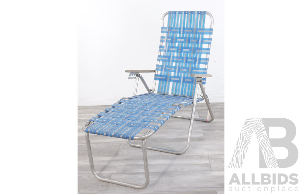 Vintage Aluminum Folding Beach Lounge Chair