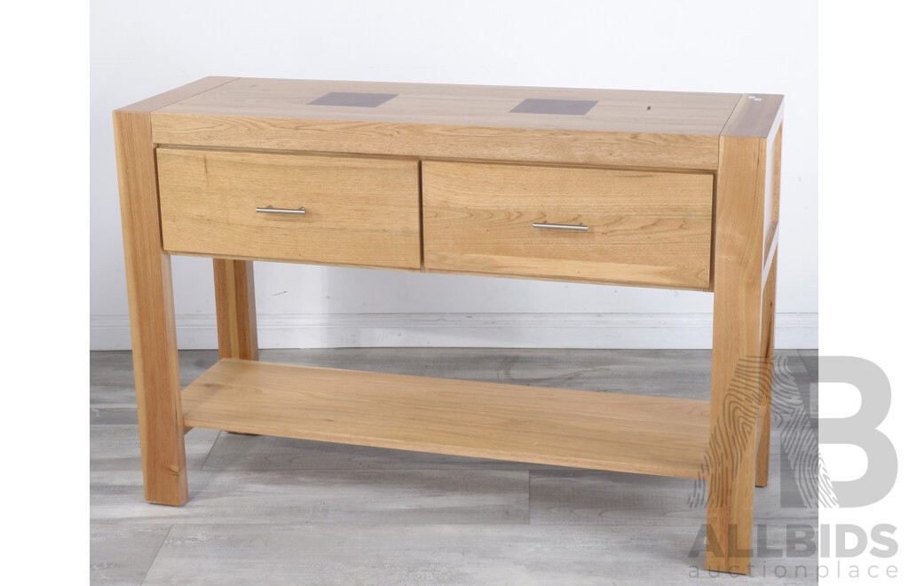 Contemporary Console Table with Timber Inserts