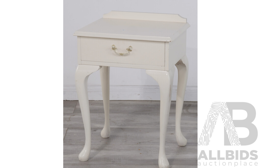 Vintage White Bedside Table by Kenray Furniture