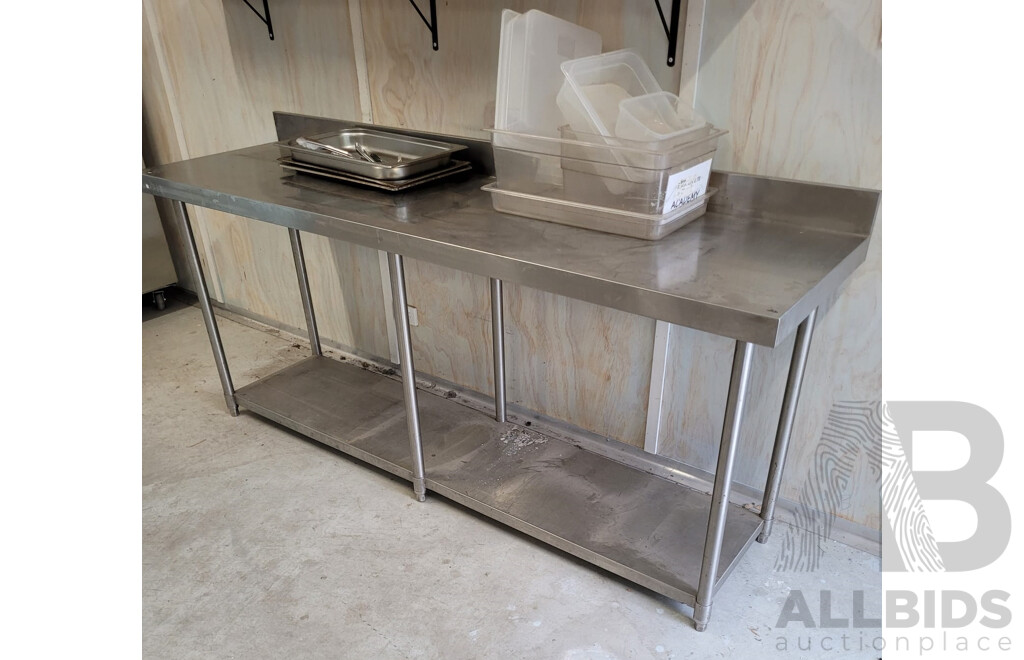 Vogue Commercial Stainless Steel Bench with Catering Equipment