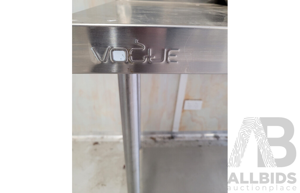 Vogue Commercial Stainless Steel Bench with Catering Equipment