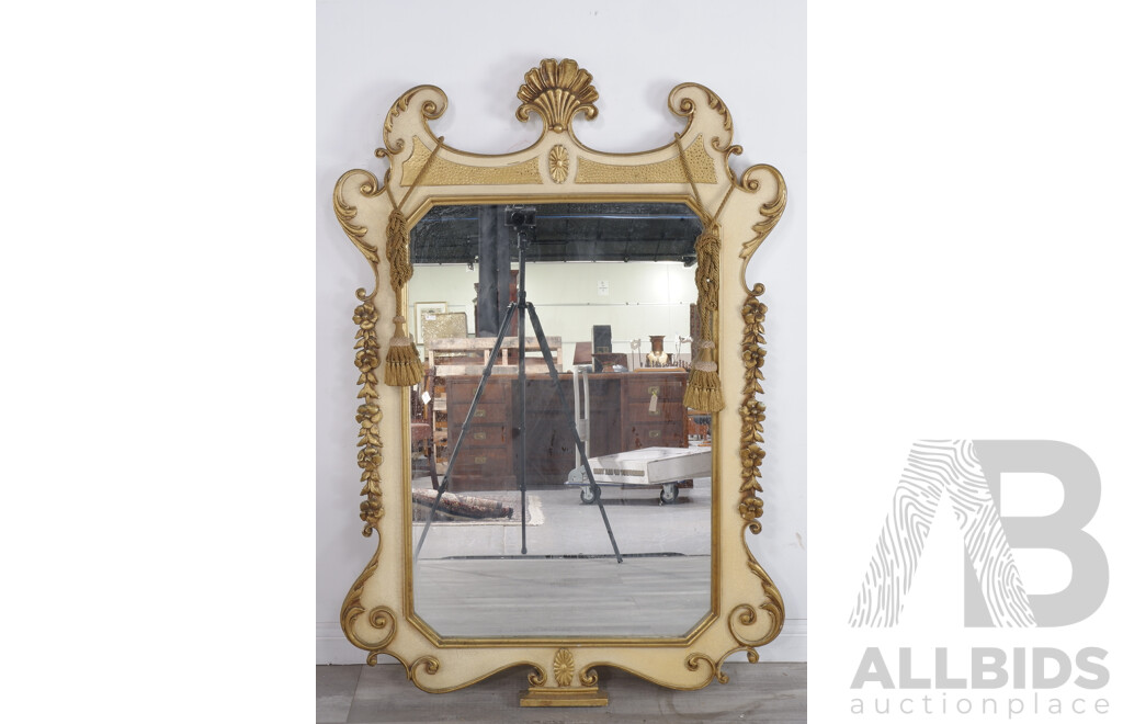 Large Vintage Italianate Wall Mirror with Tassls