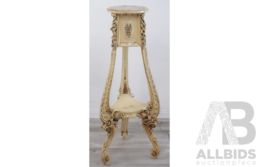 Vintage Italianate Pedestal with Alabaster Top