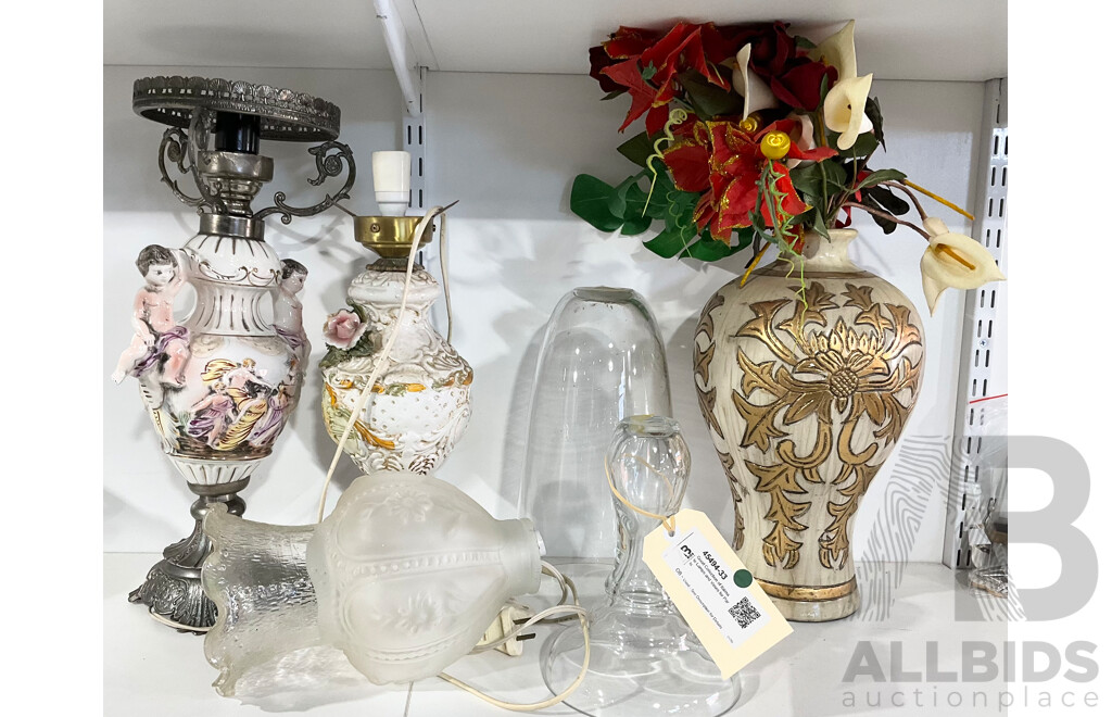 Good Collection of Italinate Lamps and Vases for Parts