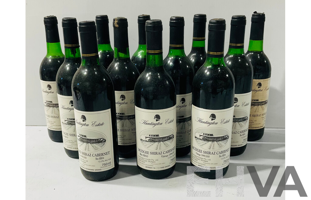 Collection of Twelve Huntington Estate Mudgee Shiraz Cabernet and Merlot
