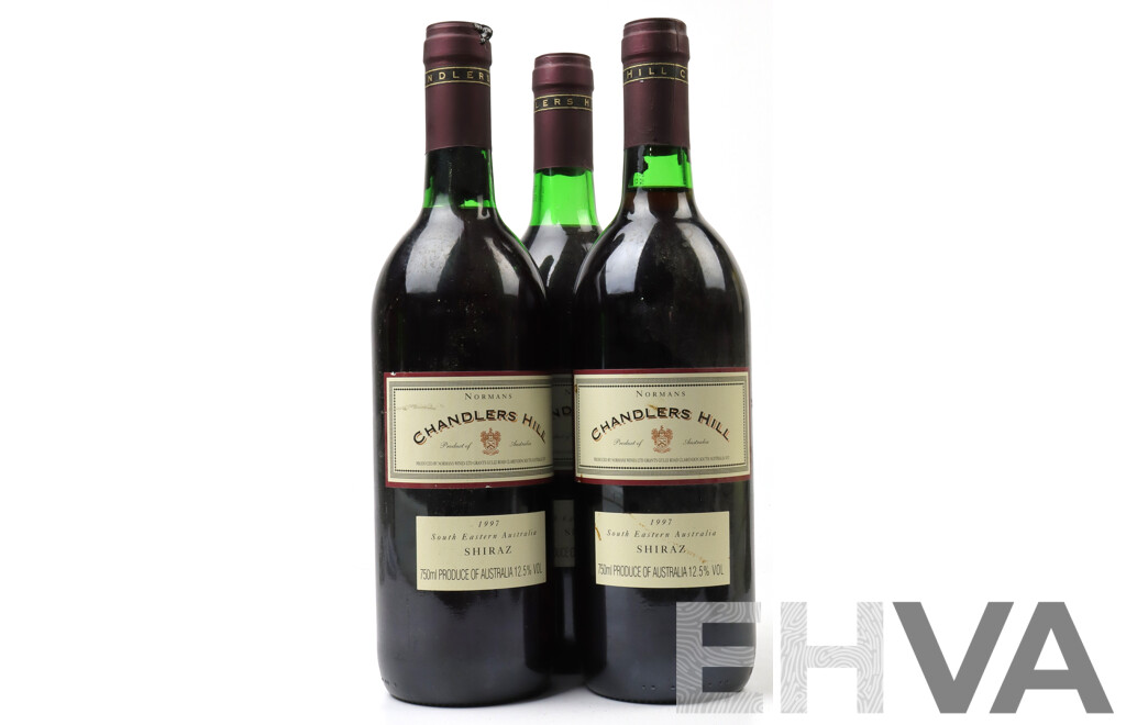 Normans Chandlers Hill Shiraz Vintage 1997 X 3