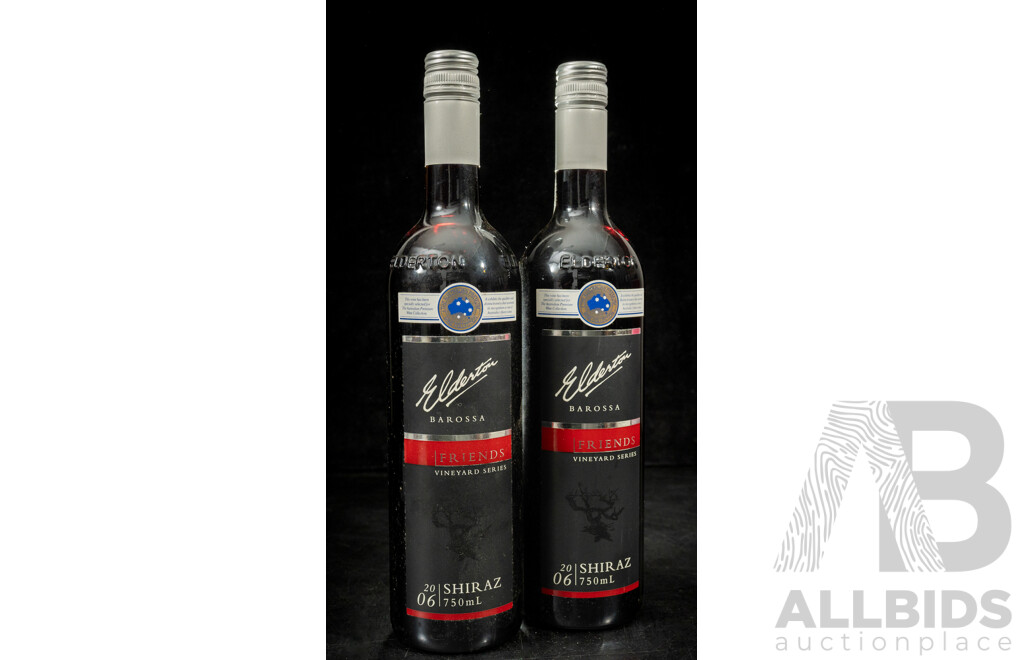 Elderton Friends Vineyard Shiraz Vintage 2006 X 2