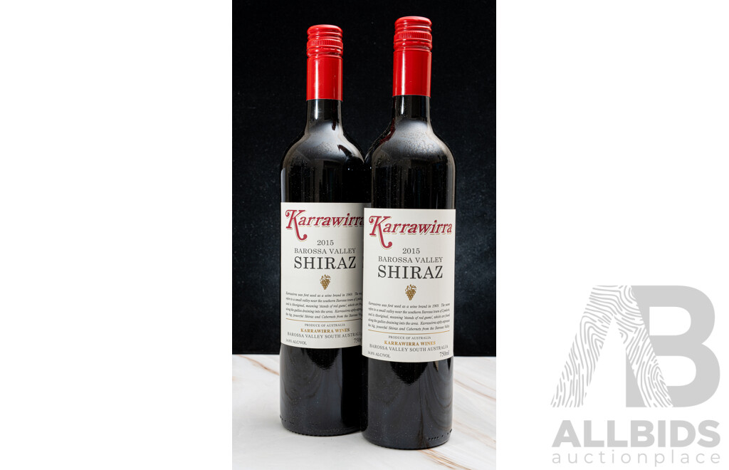 Karrawirra Barossa Valley Shiraz Vintage 2015 X 2