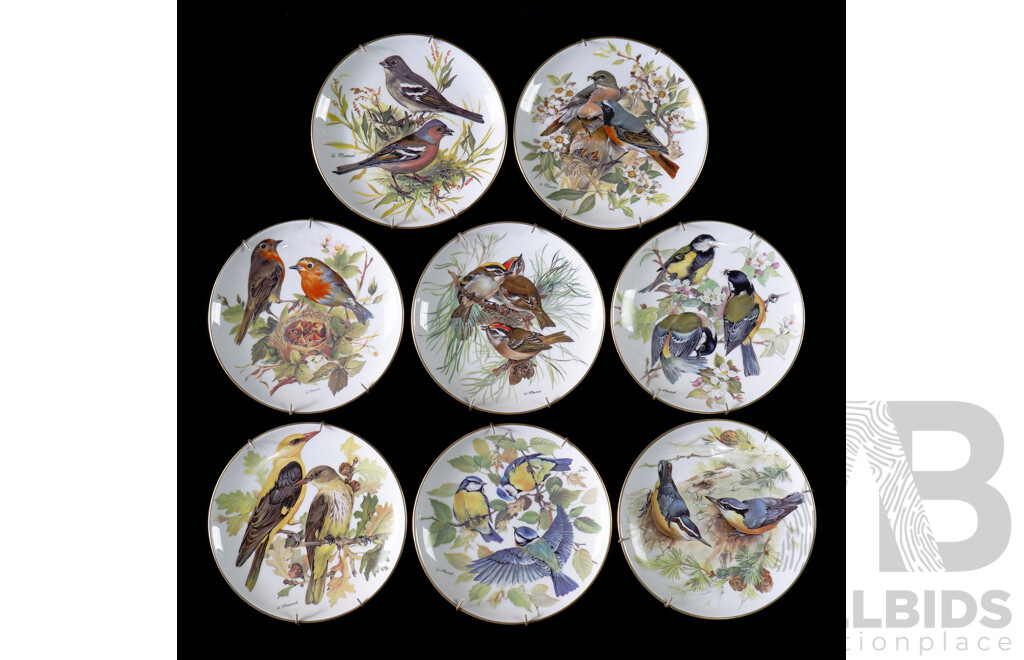 Collection Eight Bradex for Tirschenruth WWF Bird Series Display Plates