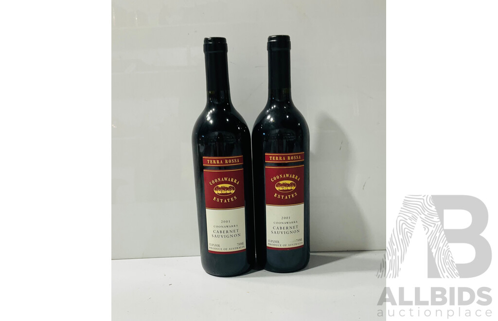 Coonawarra Estate Cabernet Sauvignon Vintage 2001 X 2