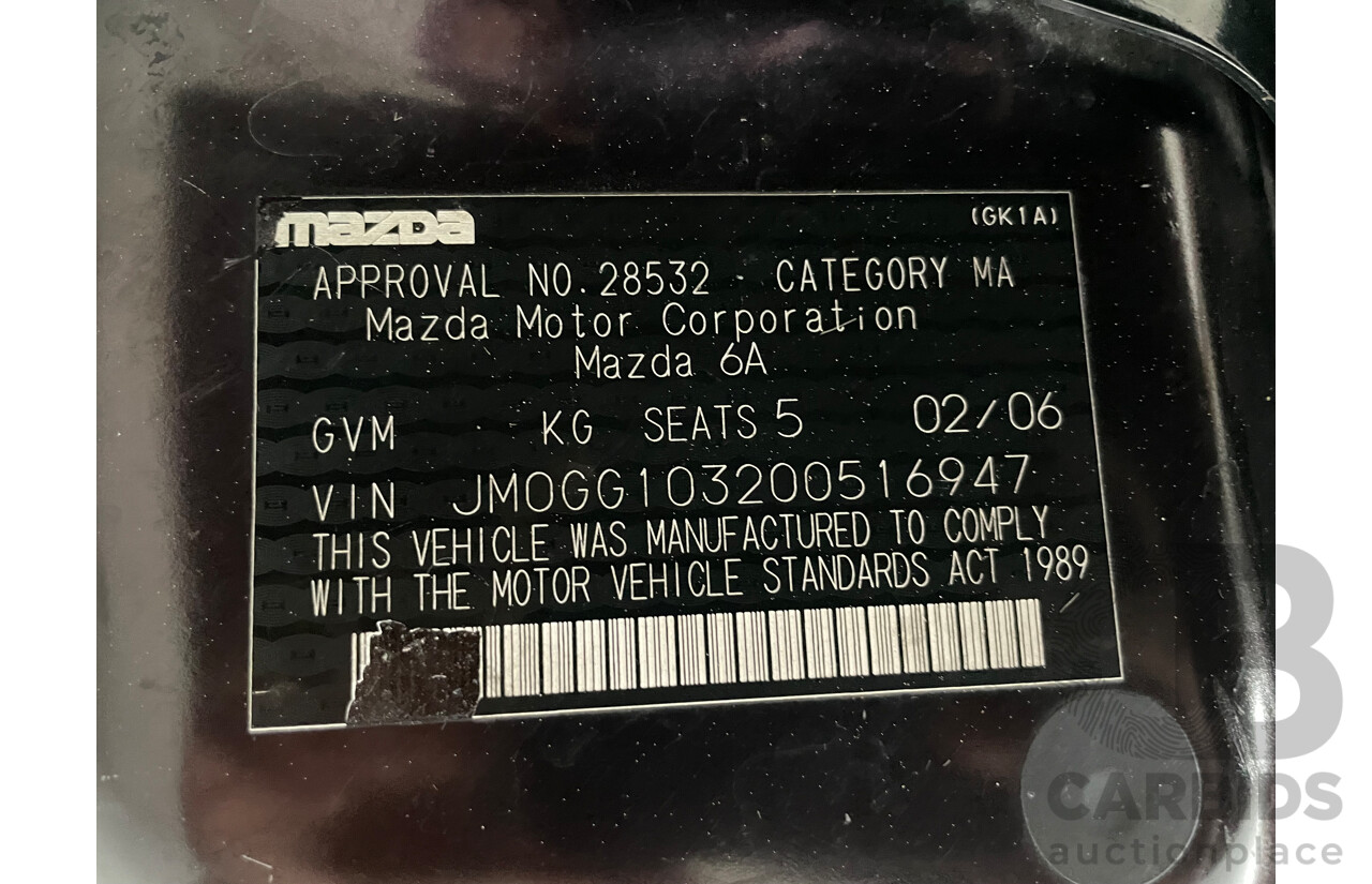 2/2006 Mazda Mazda6 Luxury Sports GG 05 UPGRADE 5d Hatchback Purple 2.3L