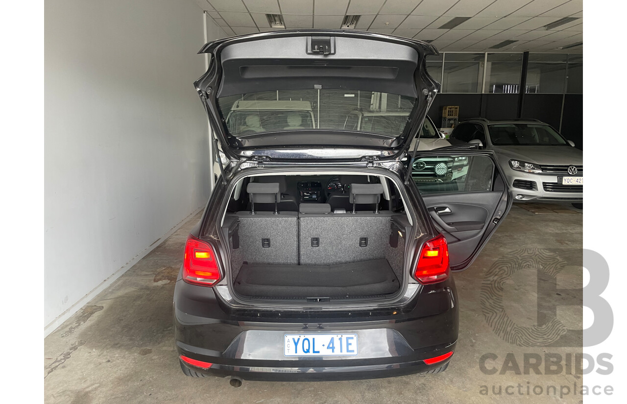02/16 Volkswagen Polo 66 TSI TRENDLINE FWD 6R MY16 5D Hatchback Black 1.2L