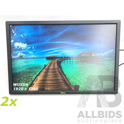Dell UltraSharp (U2412M) WUXGA 24-Inch Widescreen LED-Backlit LCD Monitor - Lot of Two