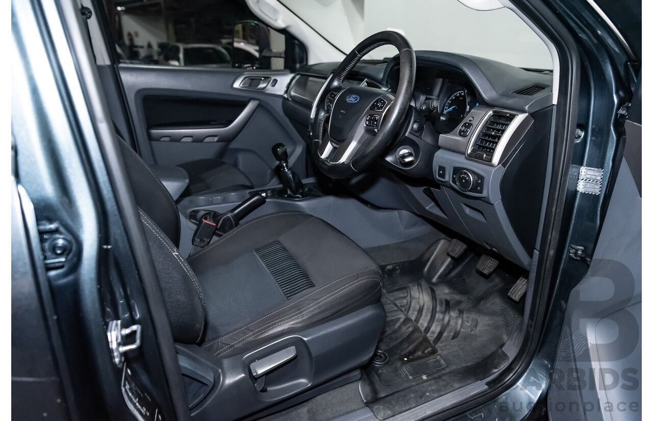 9/2015 Ford Ranger XLT 3.2 (4x4) PX MKII Dual Cab Tray Back Utility Metallic Grey Turbo Diesel 3.2L
