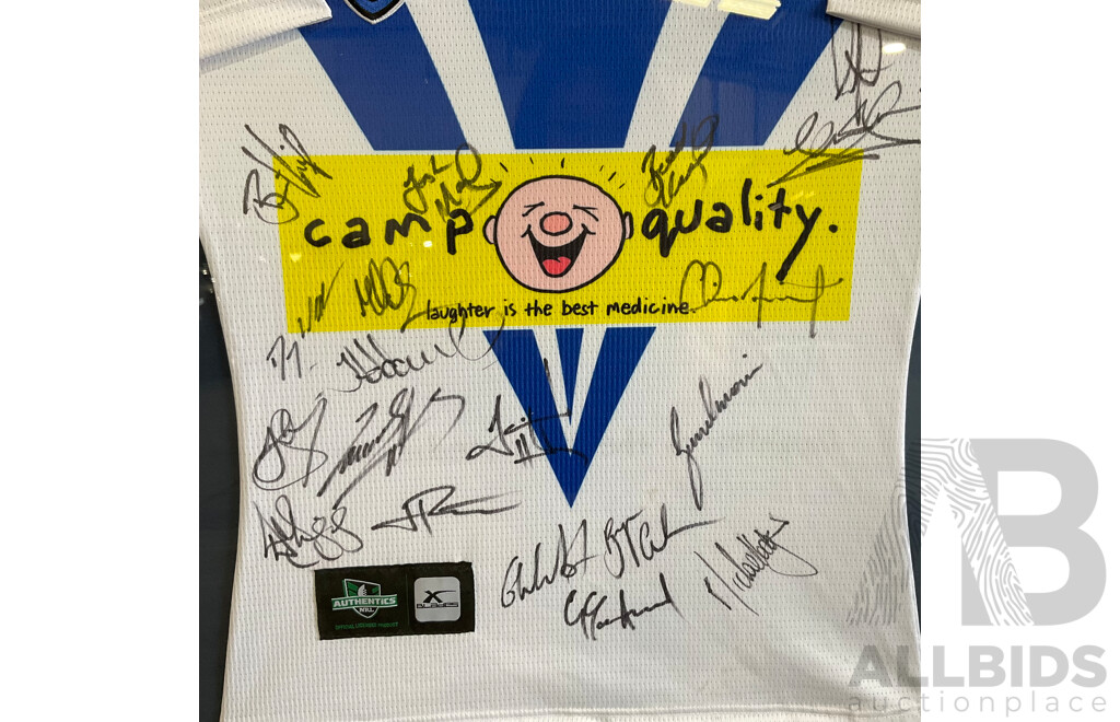 Framed 2009 Canterbury Bulldogs Jersey  - Signed