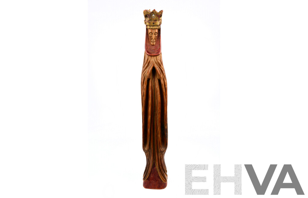 Hand Carved Wooden Ethiopian Balthazar Figure