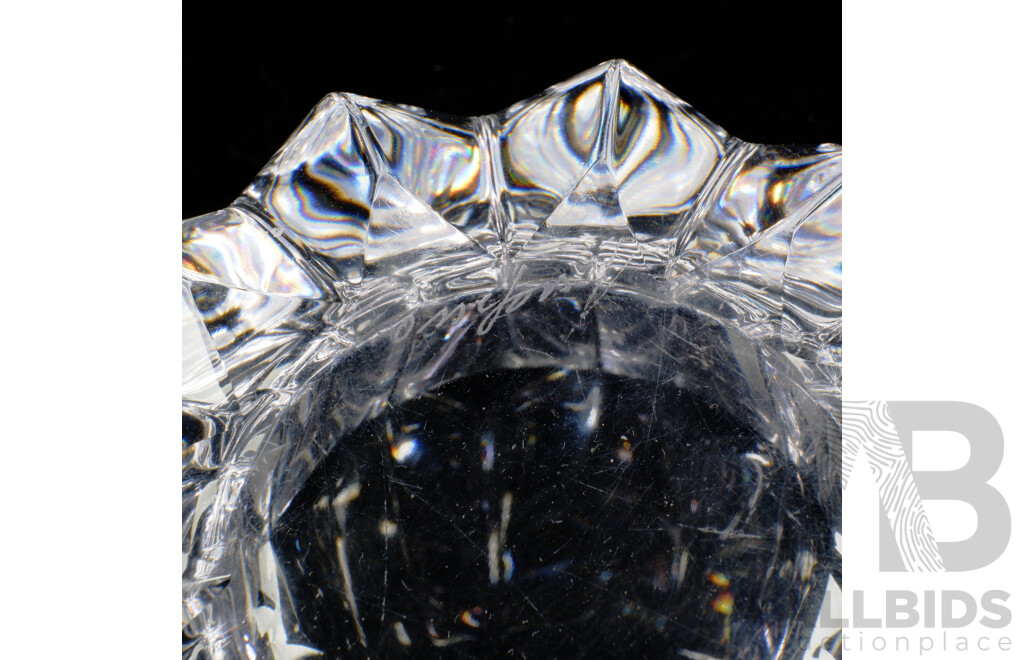 Oreffors Swedish Crystal Star Form Dish with Original Label