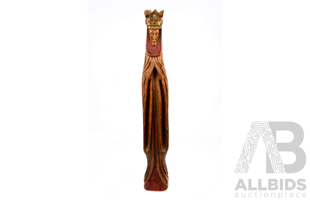 Hand Carved Wooden Ethiopian Balthazar Figure