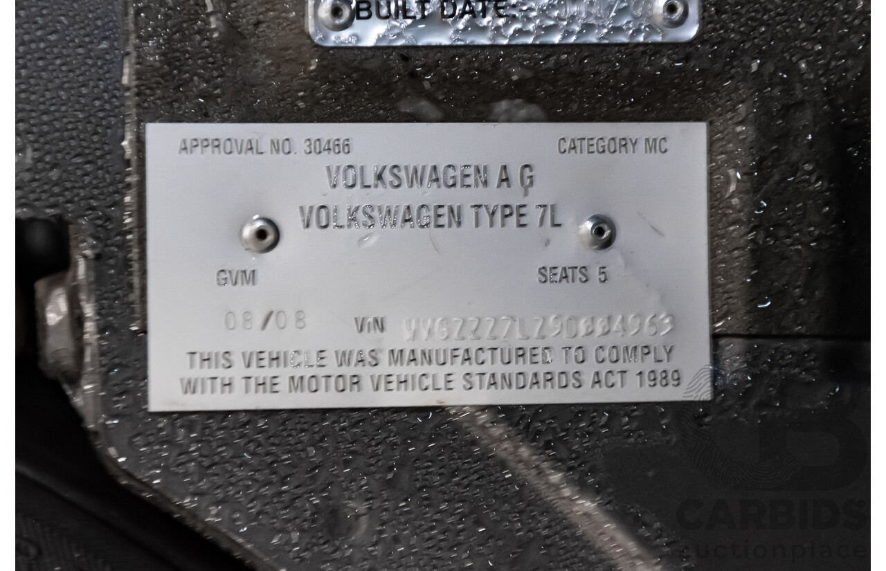 8/2008 Volkswagen Touareg V6 TDI (4x4) 7L MY07 UPDATE 4d Wagon Grey Turbo Diesel V6 3.0L