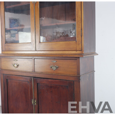 Victorian Cedar Bookcase Display Cabinet