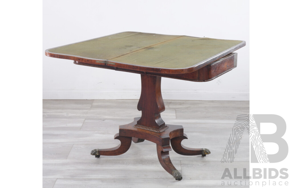 Second Half 19th Century Rosewood Pedestal Games Table