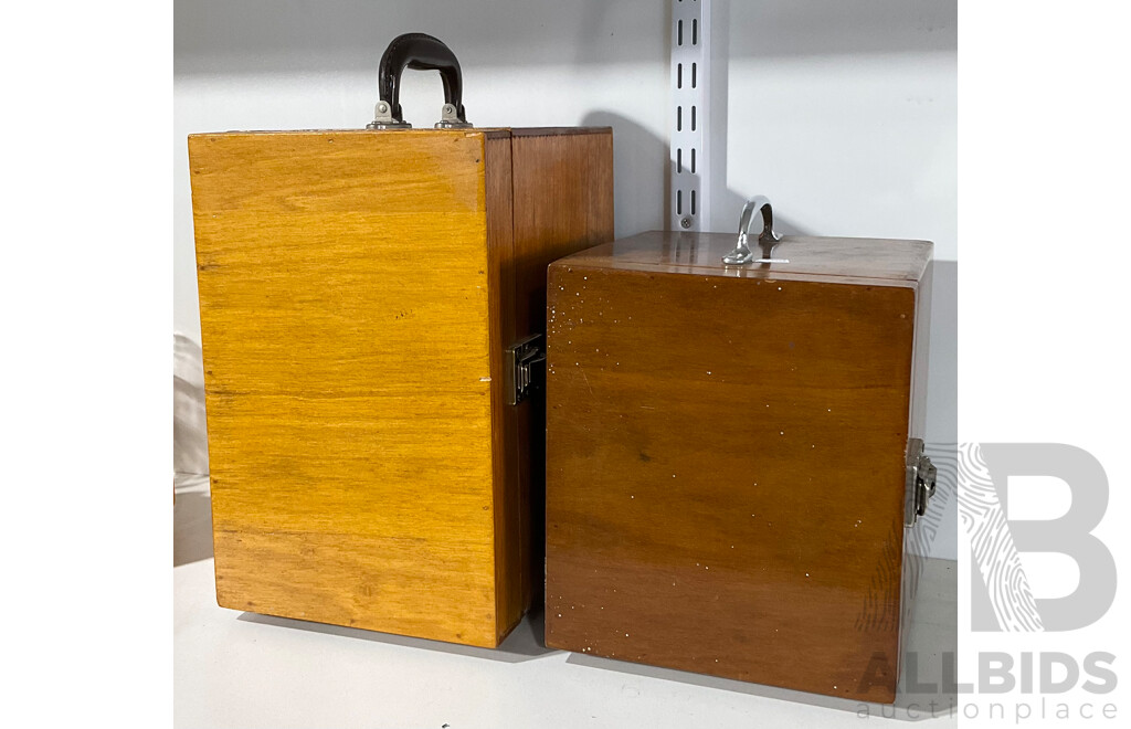 Two Handmade Timber Storage Boxes