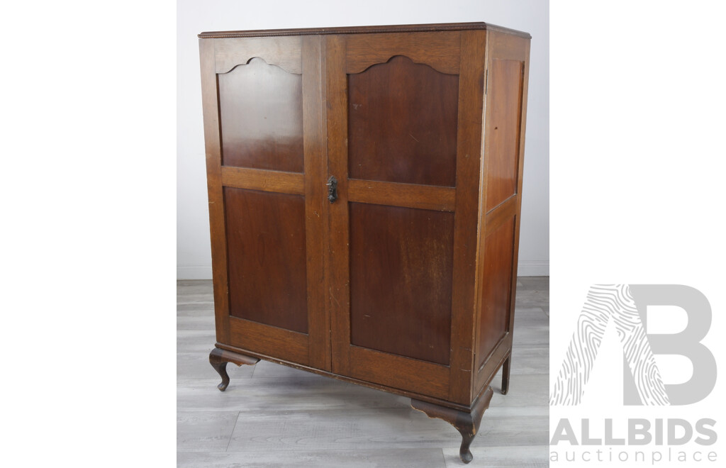 Antique Fitted Low Boy Wardrobe