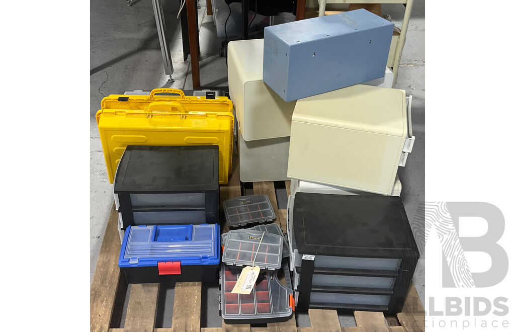Quantity Plastic Storage Drawers & Tool Boxes