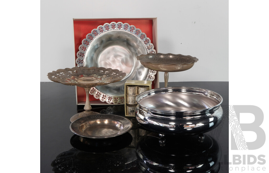 A Vintage Assortment of EPNS and Silver Plate Servingware