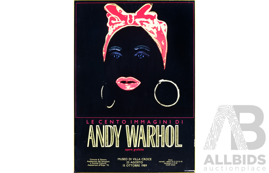 Andy Warhol Exhibition Poster, 'Le Cento Immagini Di Andy Warhol'