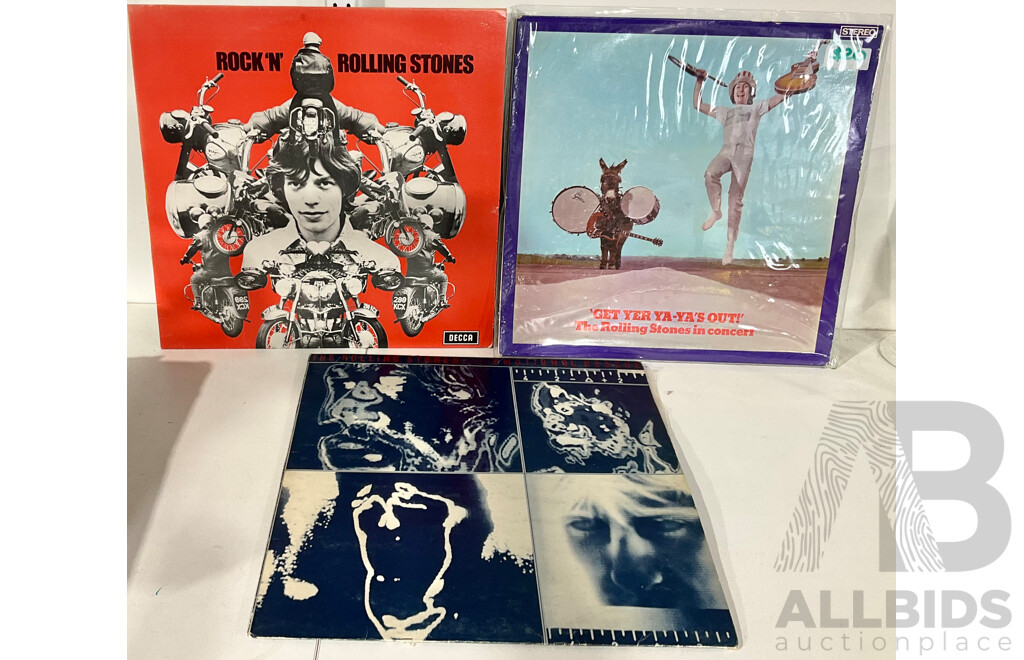 Three Rolling Stones Vinyl Records