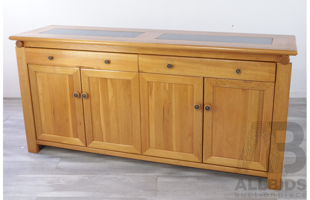 Contemporary Timber Sideboard with Granite Inserts