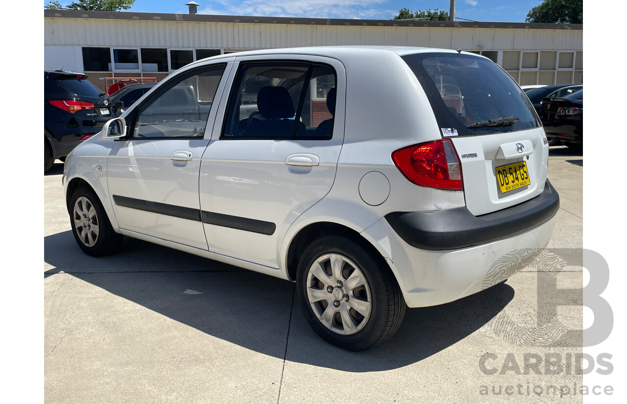 08/09 Hyundai Getz S FWD TB MY09 5D Hatchback White 1.4L