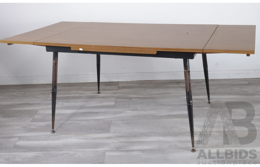 Retro Laminate and Metal Leg Extension Dining Table