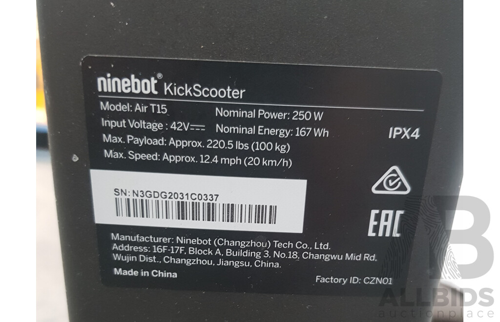 Segway Ninebot (Air T15) KickScooter