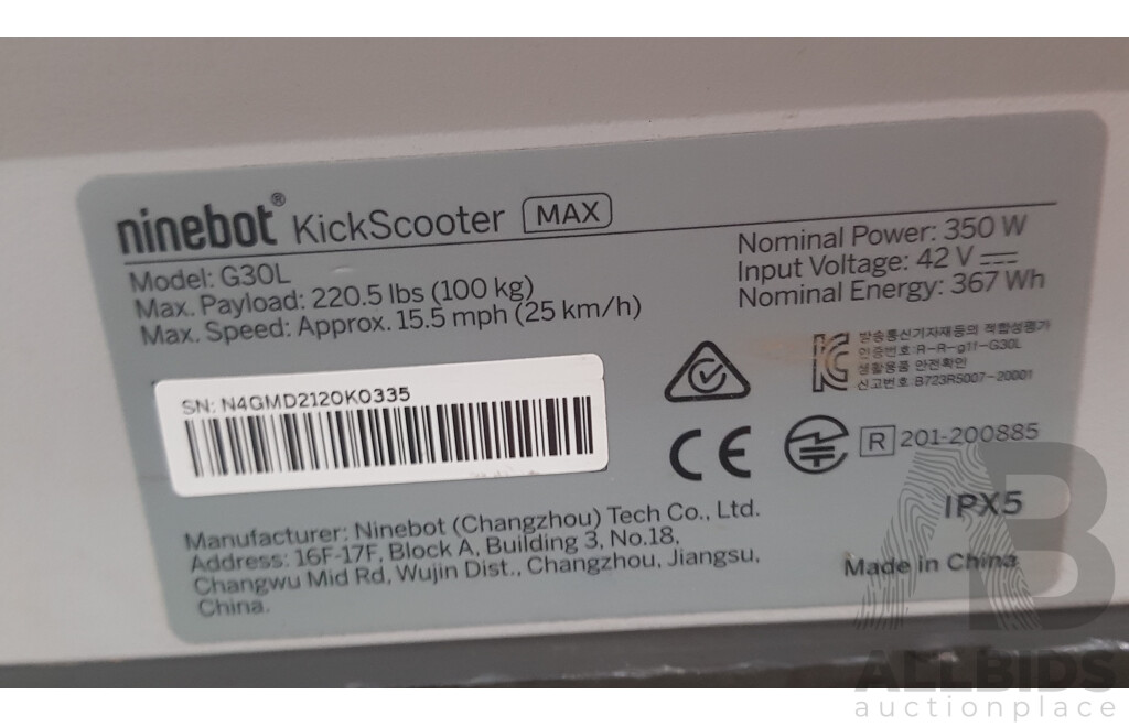 Segway Ninebot (G30L) KickScooter Max