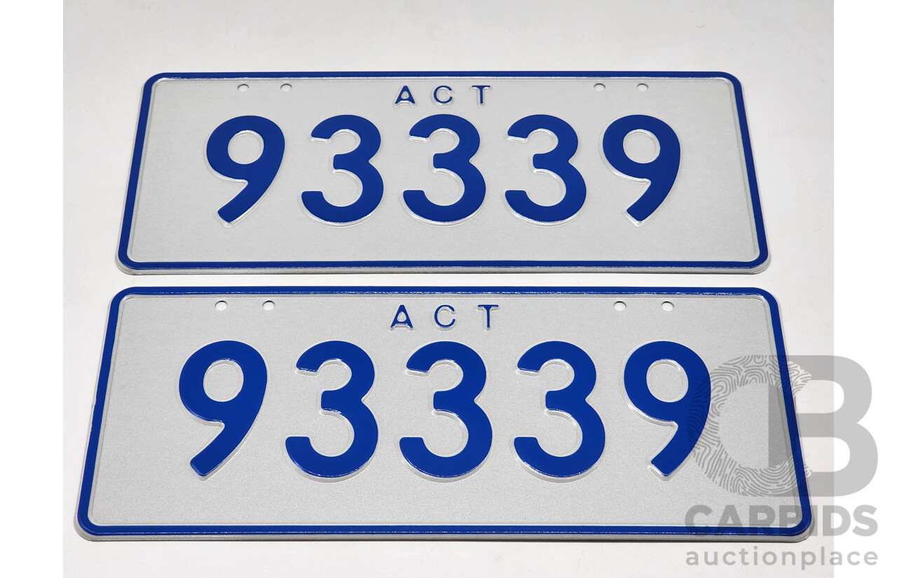 ACT 5-Digit Number Plate - 93339
