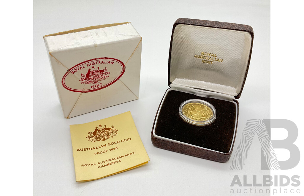 Australian 1980 Two Hundred Dollar Proof Gold Coin .916